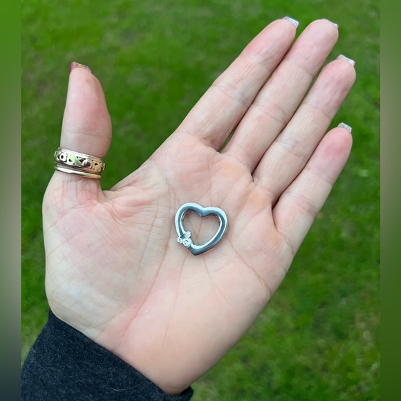 Sterling Silver DISNEY Rhinestone Mickey Cubic Zirconia Heart Necklace Pendant - Picture 5 of 17